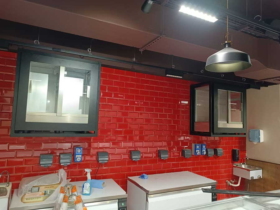 All'Antico Vinaio Valletta interior showing display counter and refrigeration units installed by Spiteri Catering