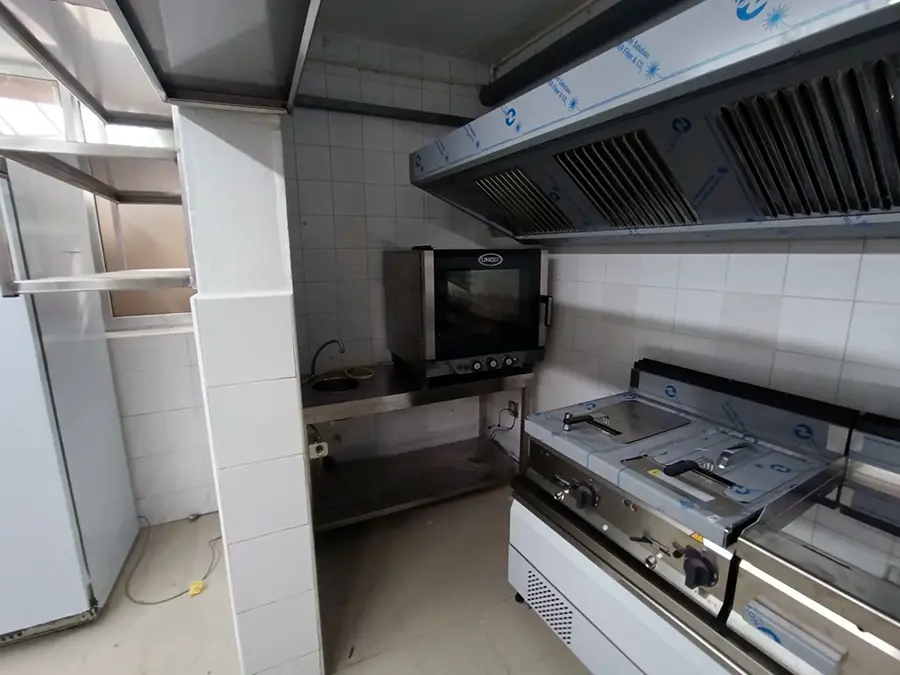 Unox Cheftop combi oven on a stainless steel bench in the Joe's Street Pizza kitchen, Nadur, Gozo