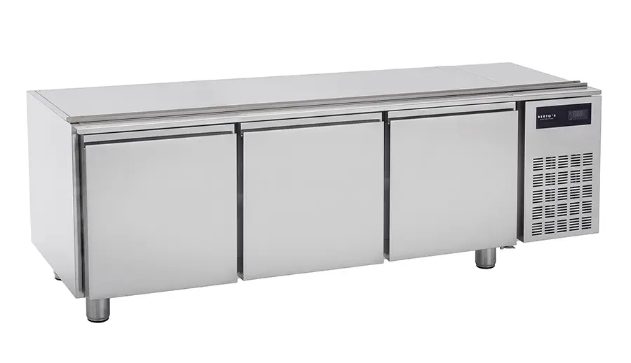 Bertos Refrigerated Base 3 Doors stainless steel under-equipment refrigerated base unit for commercial kitchen cooking line