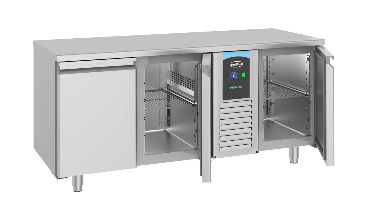 PROLINE GN (700) FRIDGE COUNTER 3 DOORS + TROPICALIZED COMPRESSOR