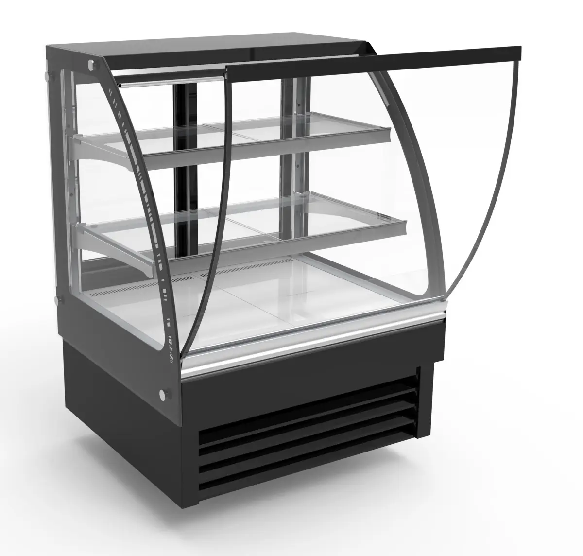 COMBISTEEL BLACK COLD DISPLAY FLOOR MODEL + LED LIGHTS 90X68X120CM
