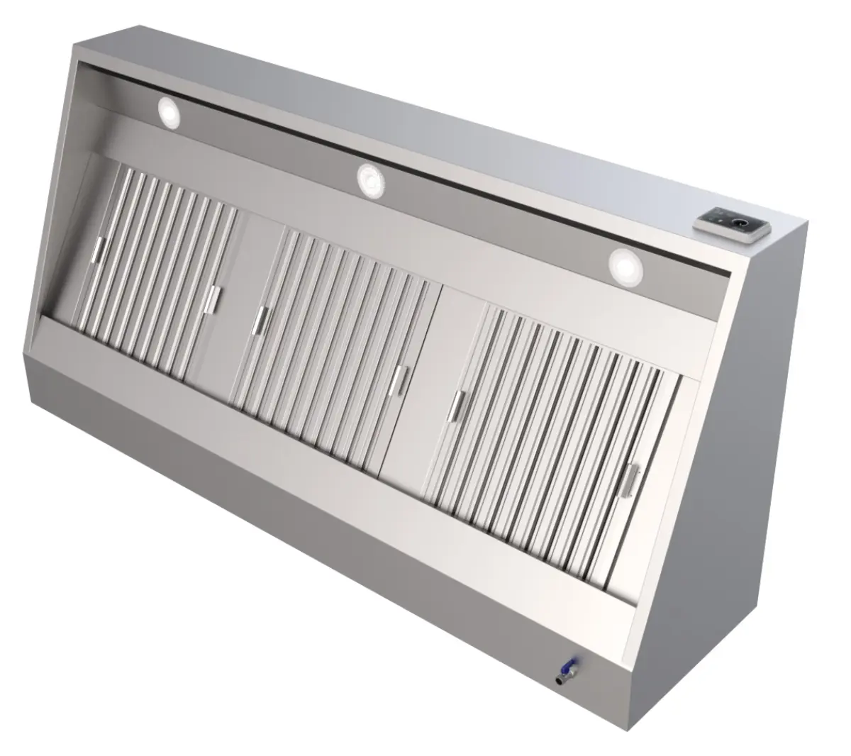 S/STEEL WALL HOOD + LABRYITH FILTERS + ENCASED MOTOR + ENCASED LIGHTS 100X90CM