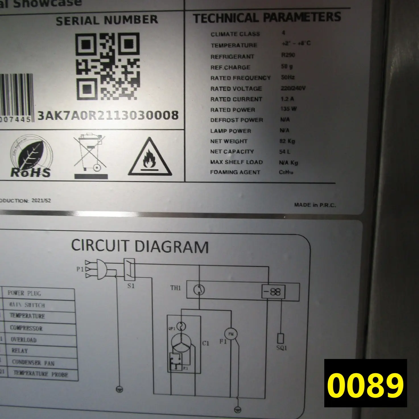 pan cooler 7x GN 1/3 + 1x GN 1/2 h=150 mm , +2°/+8°C - DAMAGED