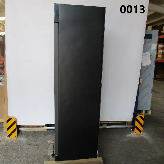 Upright bottle cooler 373 liters with glass door and canopy lighting, +1°/+10°C, black - DAMAGED