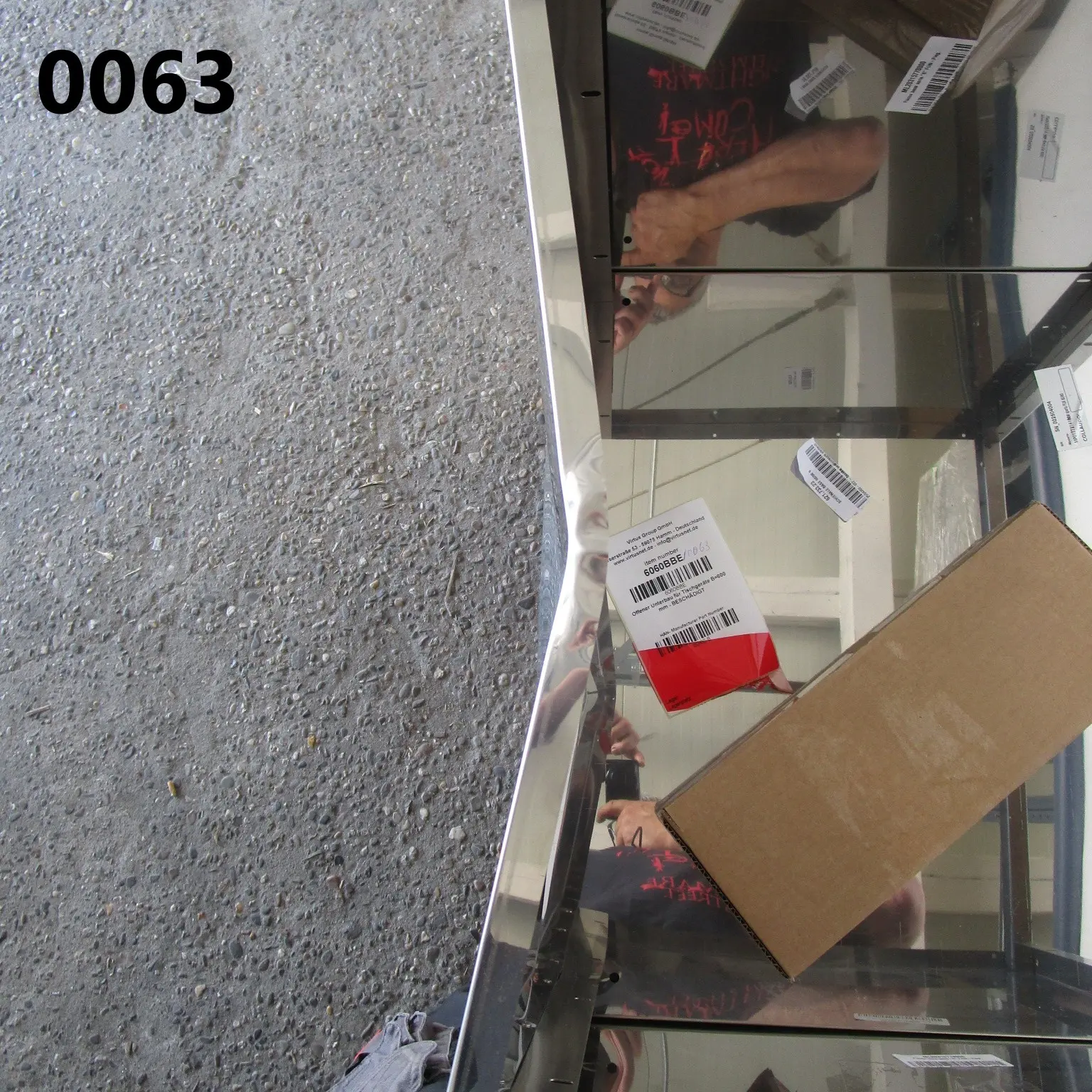 Open cabinet for tabletop appliances W=600 mm - DAMAGED