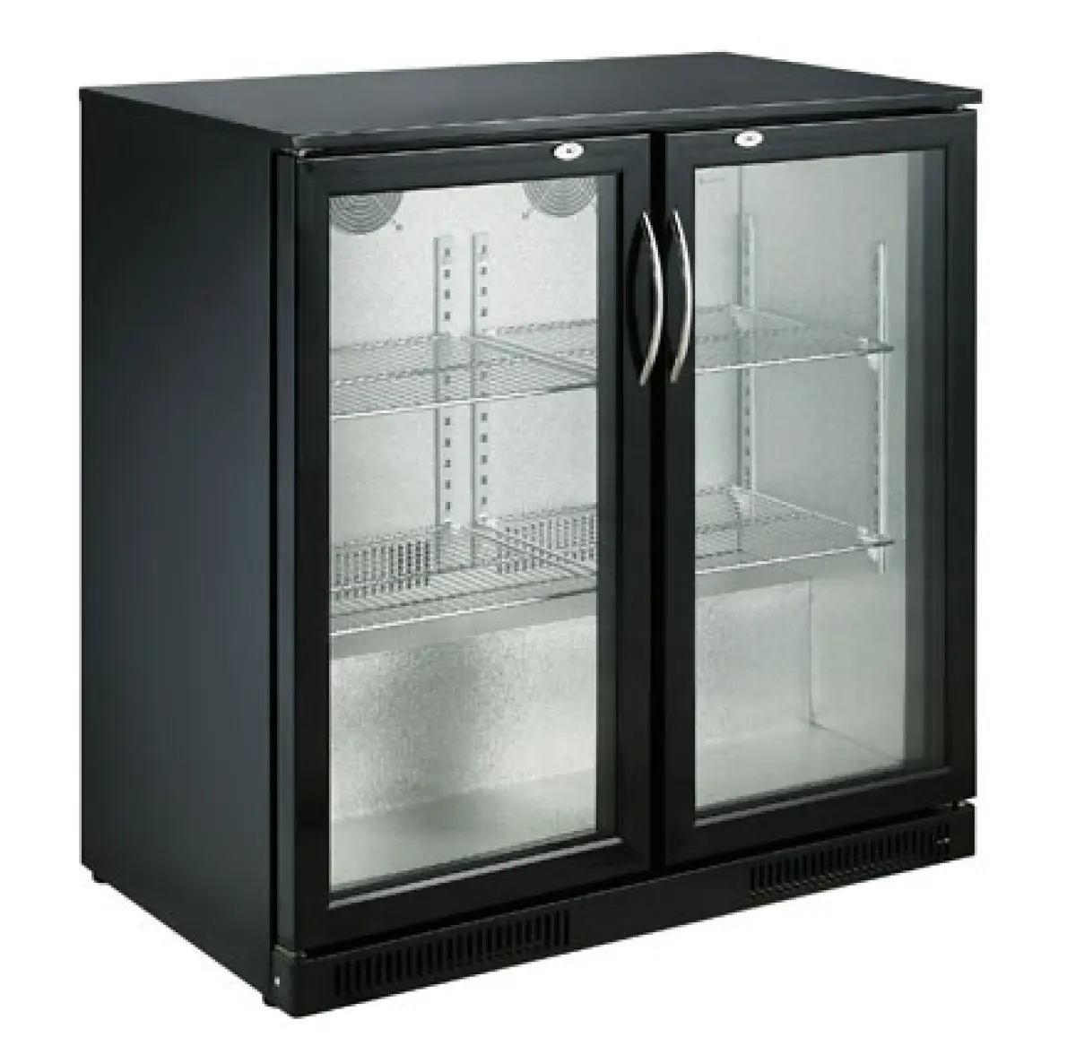 BACKBAR BOTTLE COOLER 2 HINGED DOOR 90X50X90