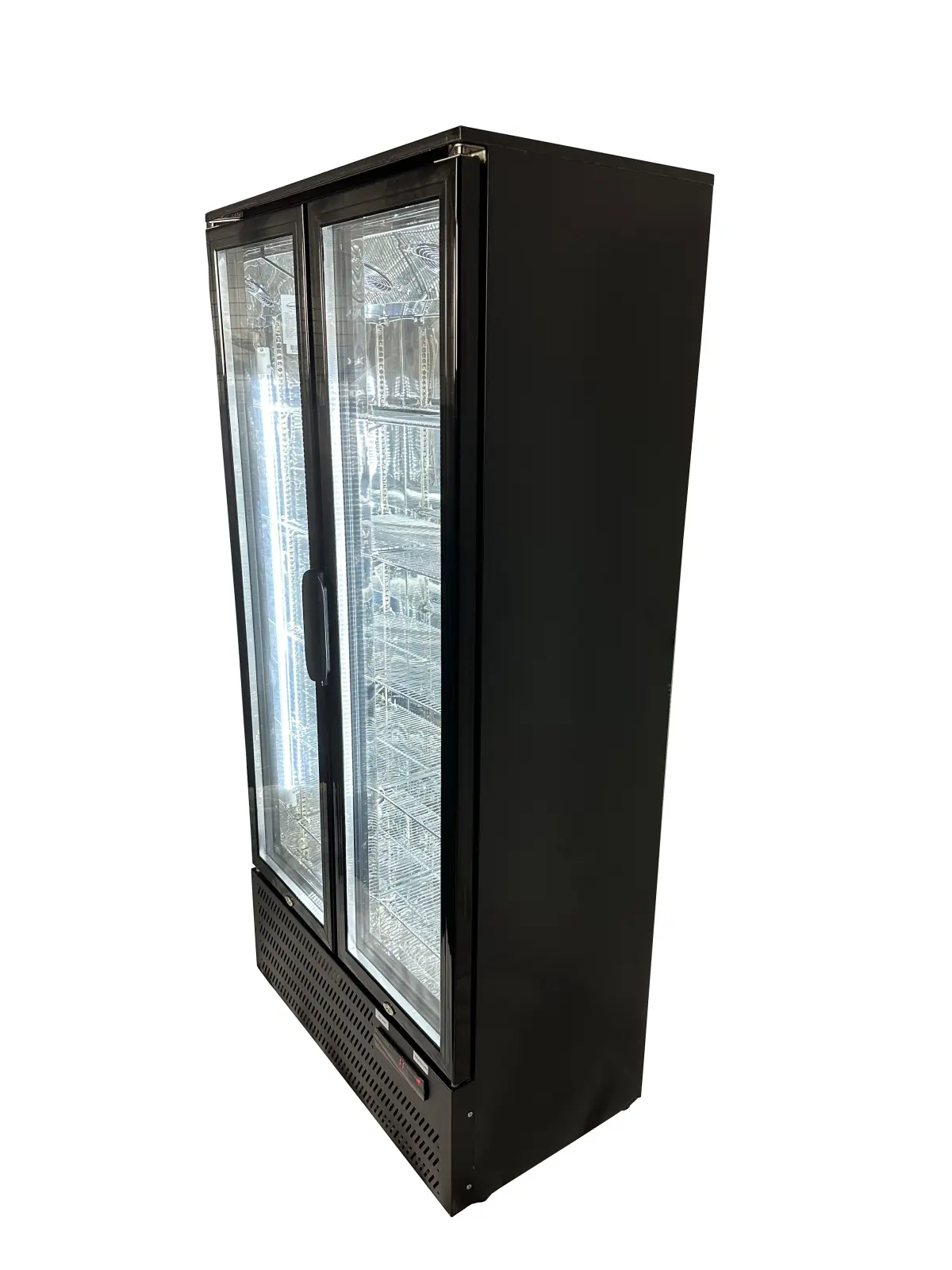 COMBISTEEL UPRIGHT BLACK BACKBAR COOLER 2 GLASS DOORS - 90X52X185CM