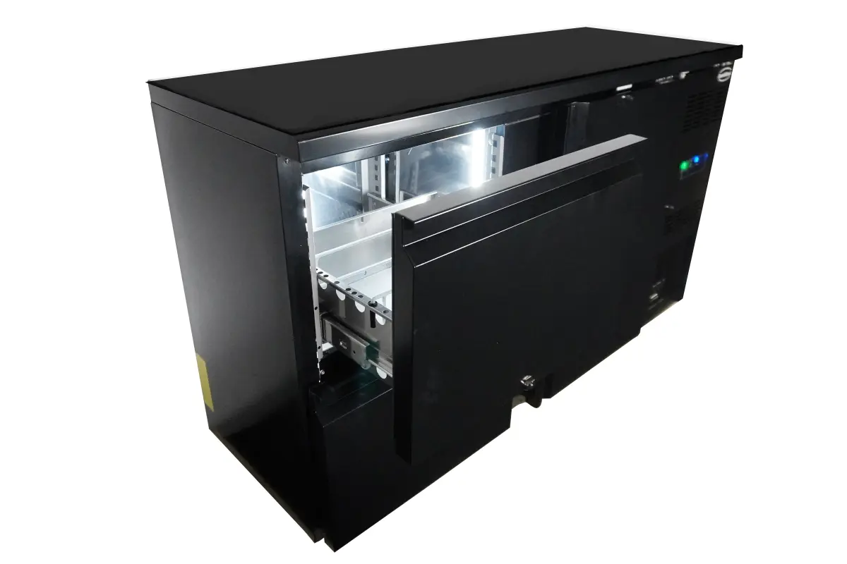BARCOOLER BLACK 1 DOOR AND 2 DRAWERS