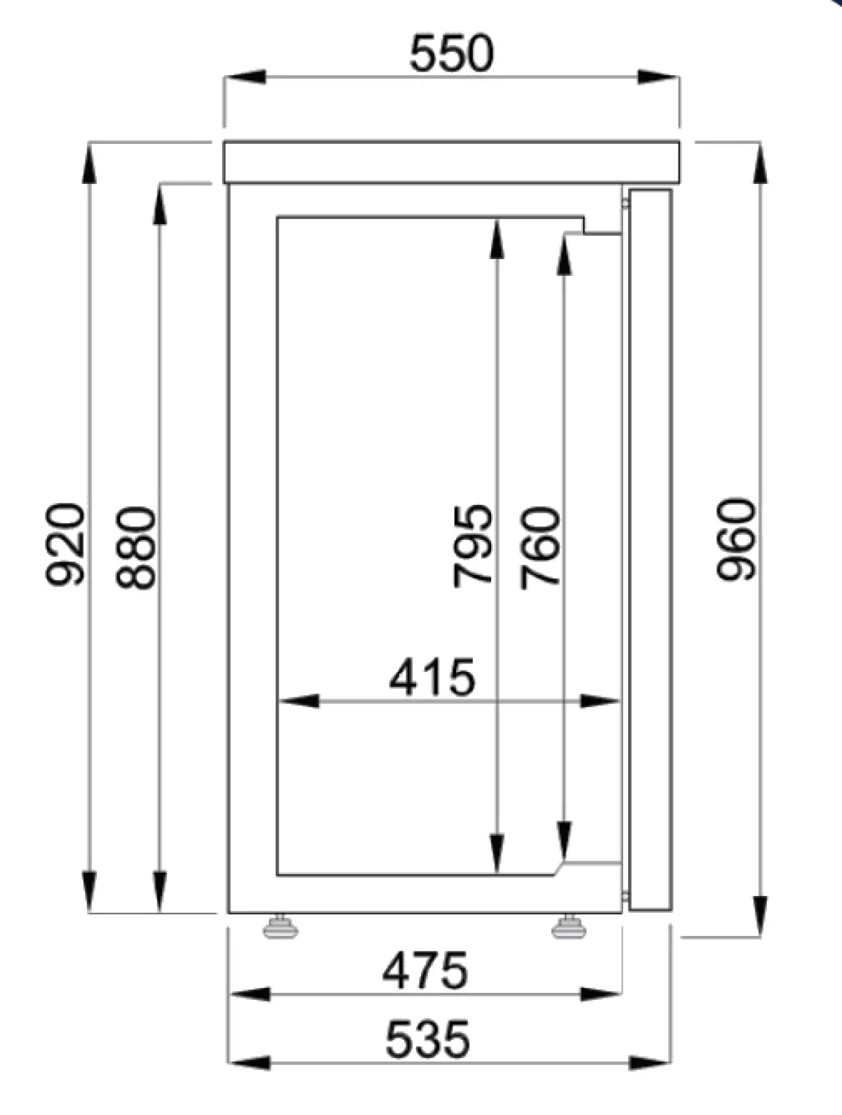 COMBISTEEL PROLINE REFRIGERATED BACK BAR COUNTER 3 DOOR 194X55X95CM