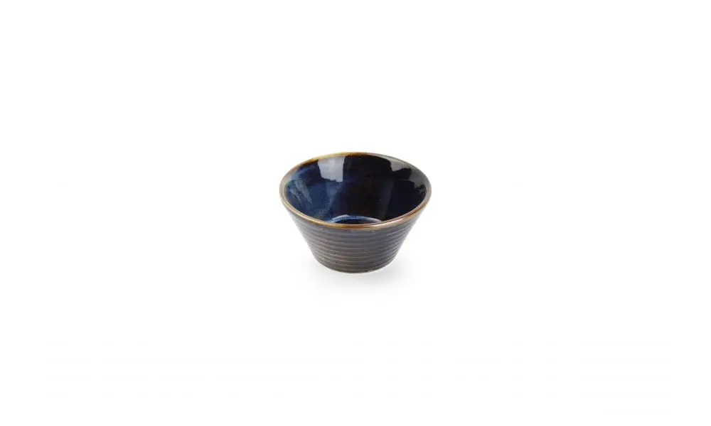 Bowl 10xH5cm conical blue Line