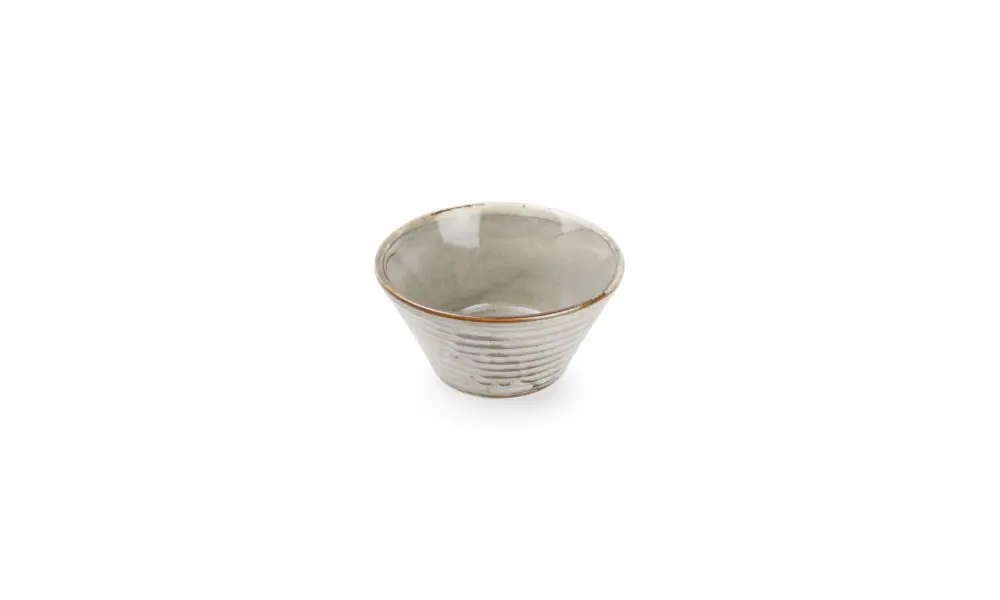 Bowl 10xH5cm conical grey Line