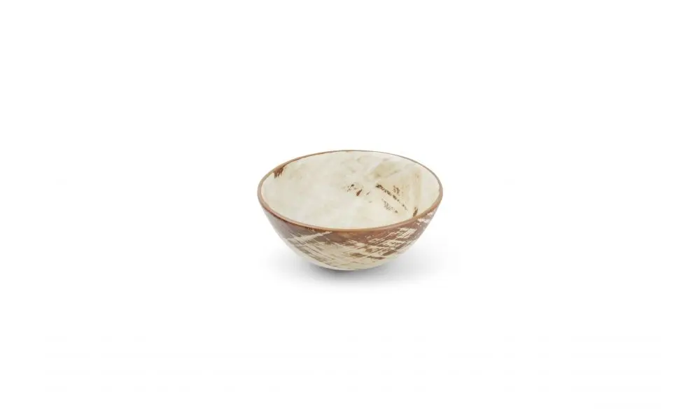 Bowl 12xH5cm brown Brush