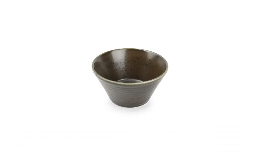 Bowl 13xH6,5cm conical black Line