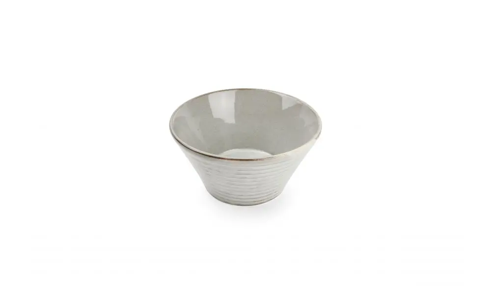 Bowl 13xH6,5cm conical grey Line
