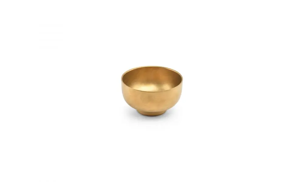 Bowl 13xH7,5cm double wall vintage gold Host