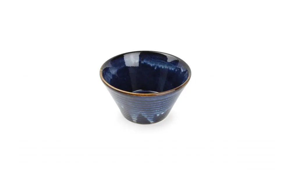 Bowl 15xH8cm conical blue Line