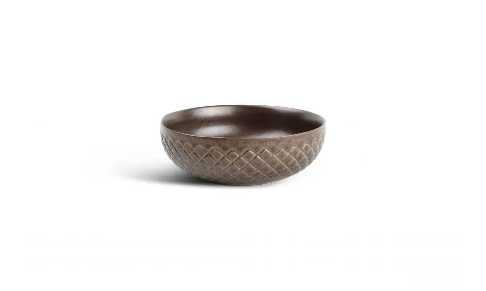 Bowl 16xH5cm diamond copper Brass