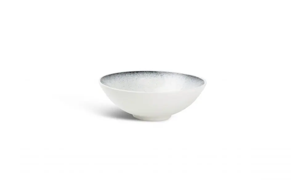 Bowl 18xH6cm black speckled Dusk