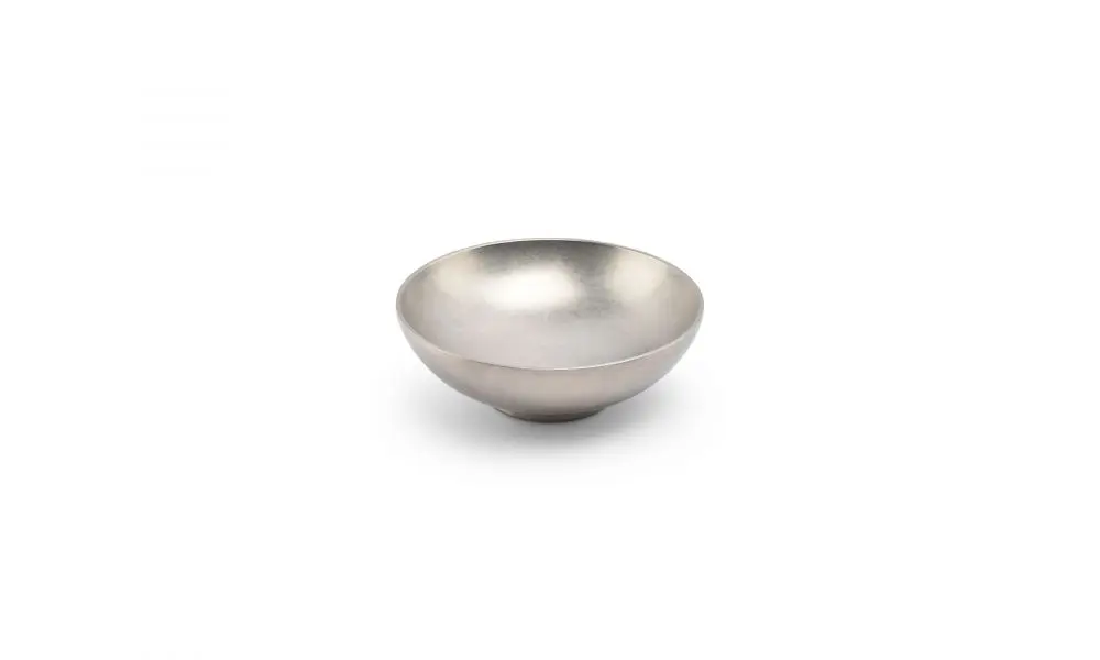 Bowl 18xH6cm double wall vintage silver Host