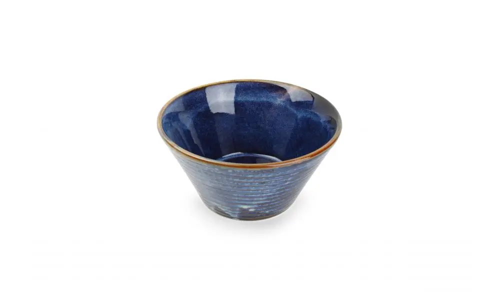Bowl 18xH9cm conical blue Line
