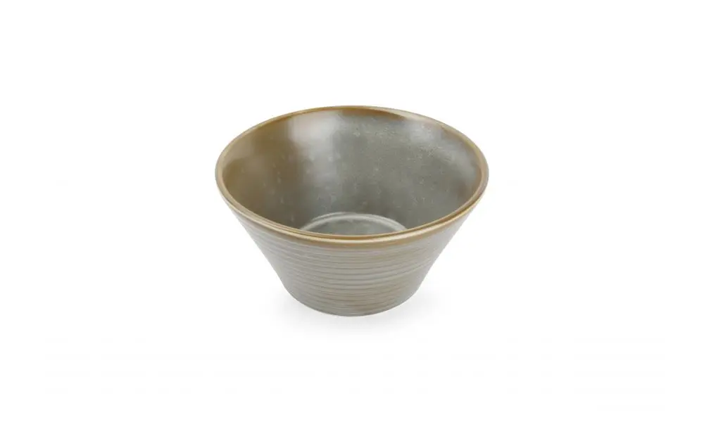 Bowl 18xH9cm conical green Line