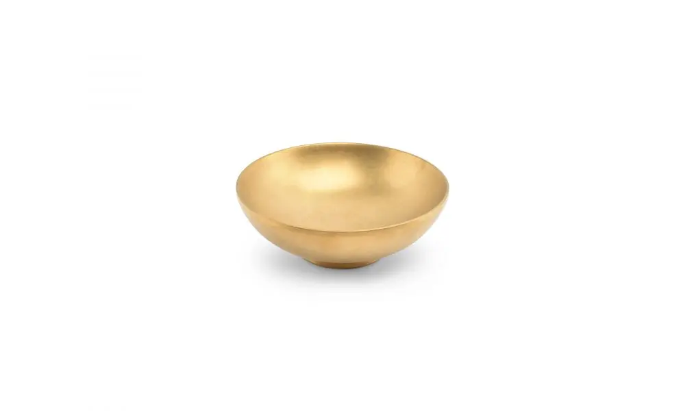 Bowl 20xH7cm double wall vintage gold Host