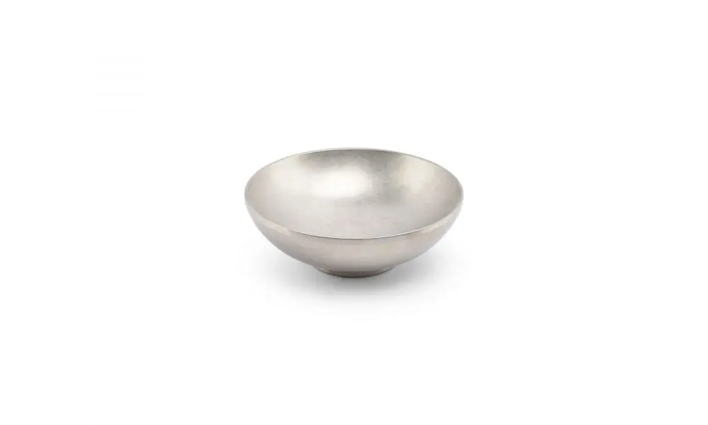 Bowl 20xH7cm double wall vintage silver Host