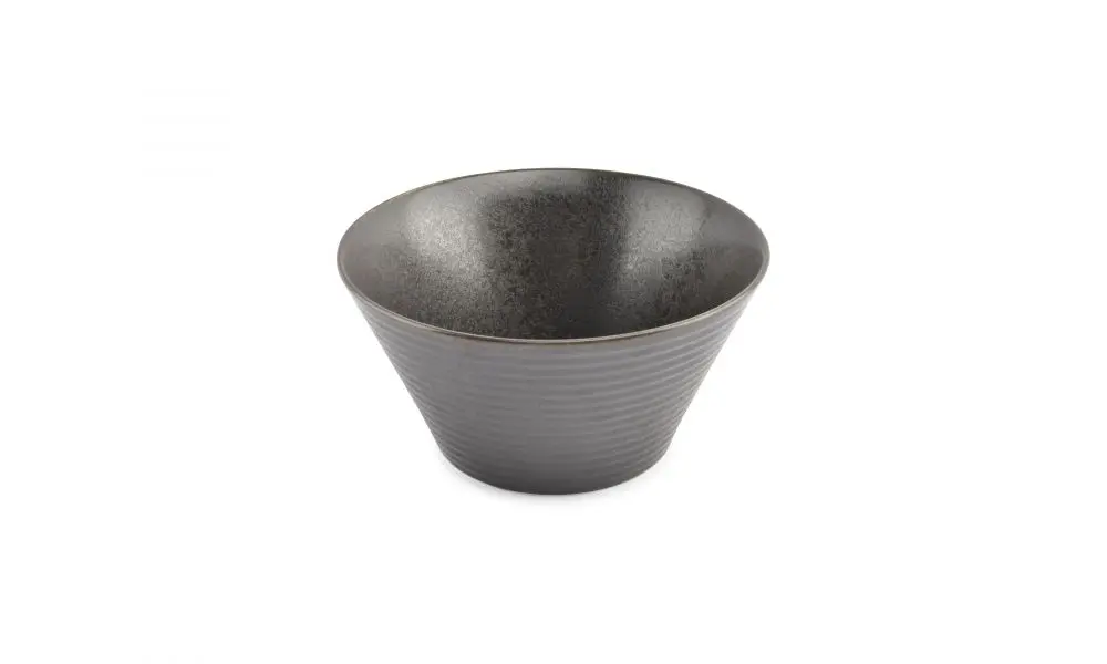 Bowl 21,5xH11cm conical black Line