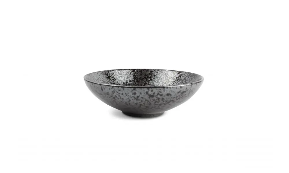 Bowl 22,5xH7cm black Oxido