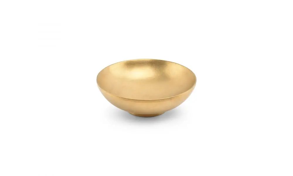 Bowl 22xH7,5cm double wall vintage gold Host