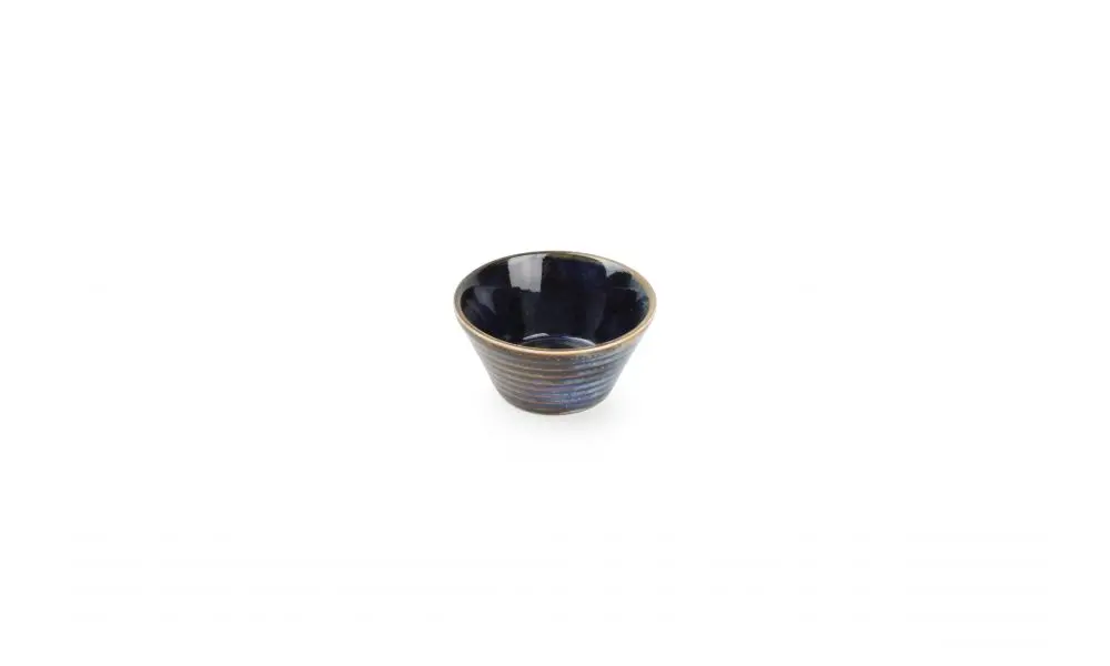 Bowl 8xH4cm conical blue Line