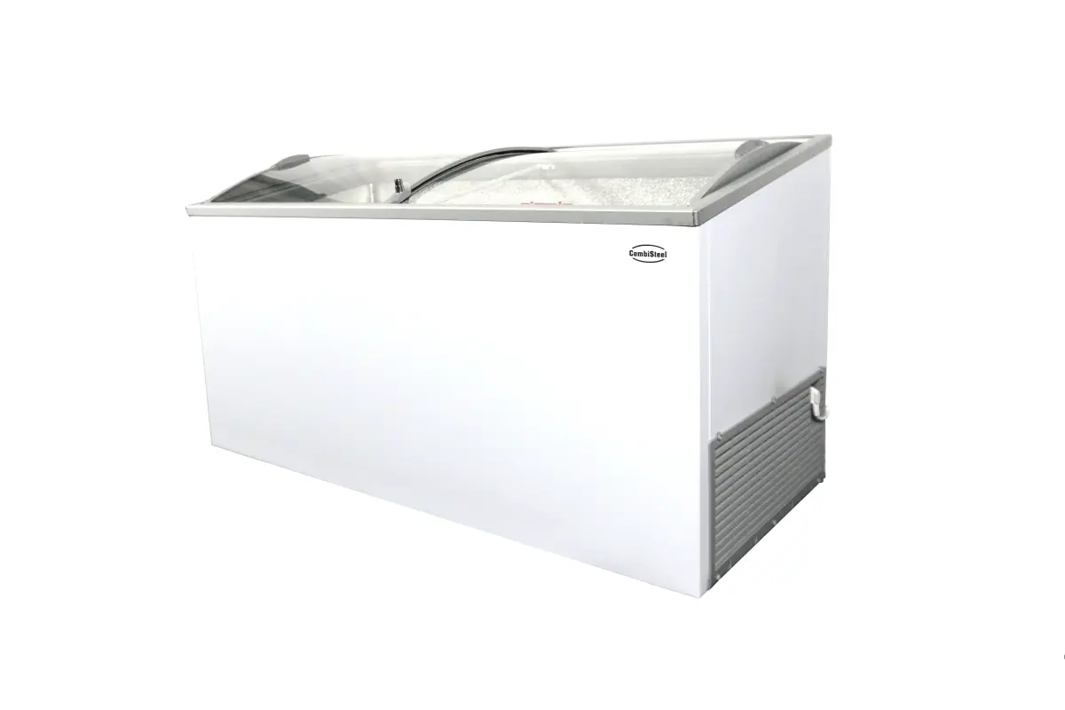 COMBISTEEL CHEST FREEZER + GLASS SLIDING TOP + WHEELS - 150X70CM