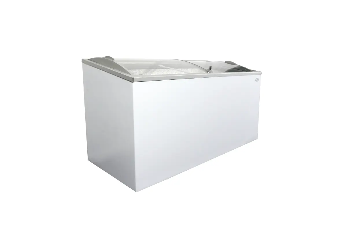 COMBISTEEL CHEST FREEZER + GLASS SLIDING TOP + WHEELS - 150X70CM