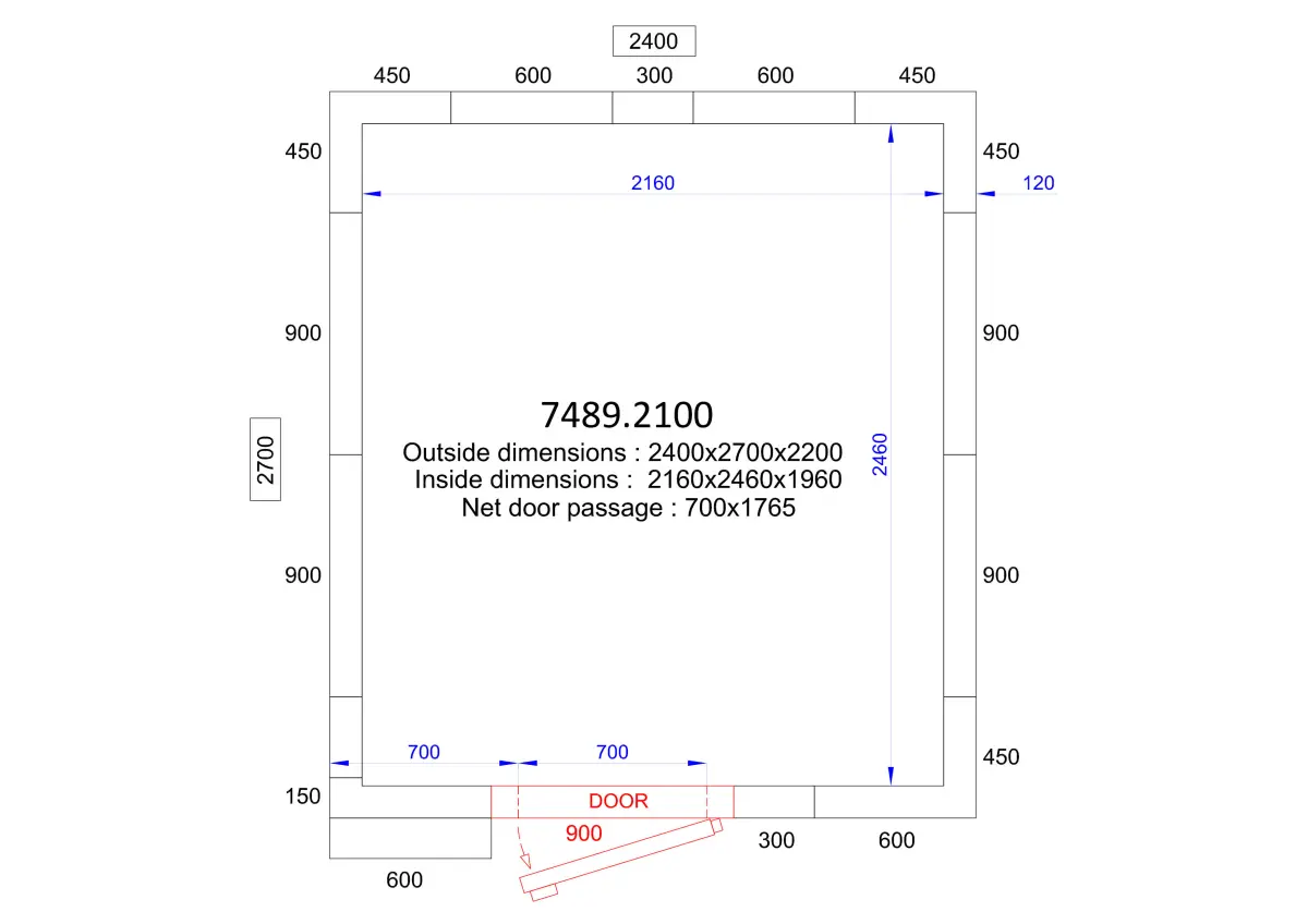 COMBISTEEL PROLINE COLDROOM (120MM PANEL THICKNESS - ENERGY SAVER) 240X270X220CM 10.4M3