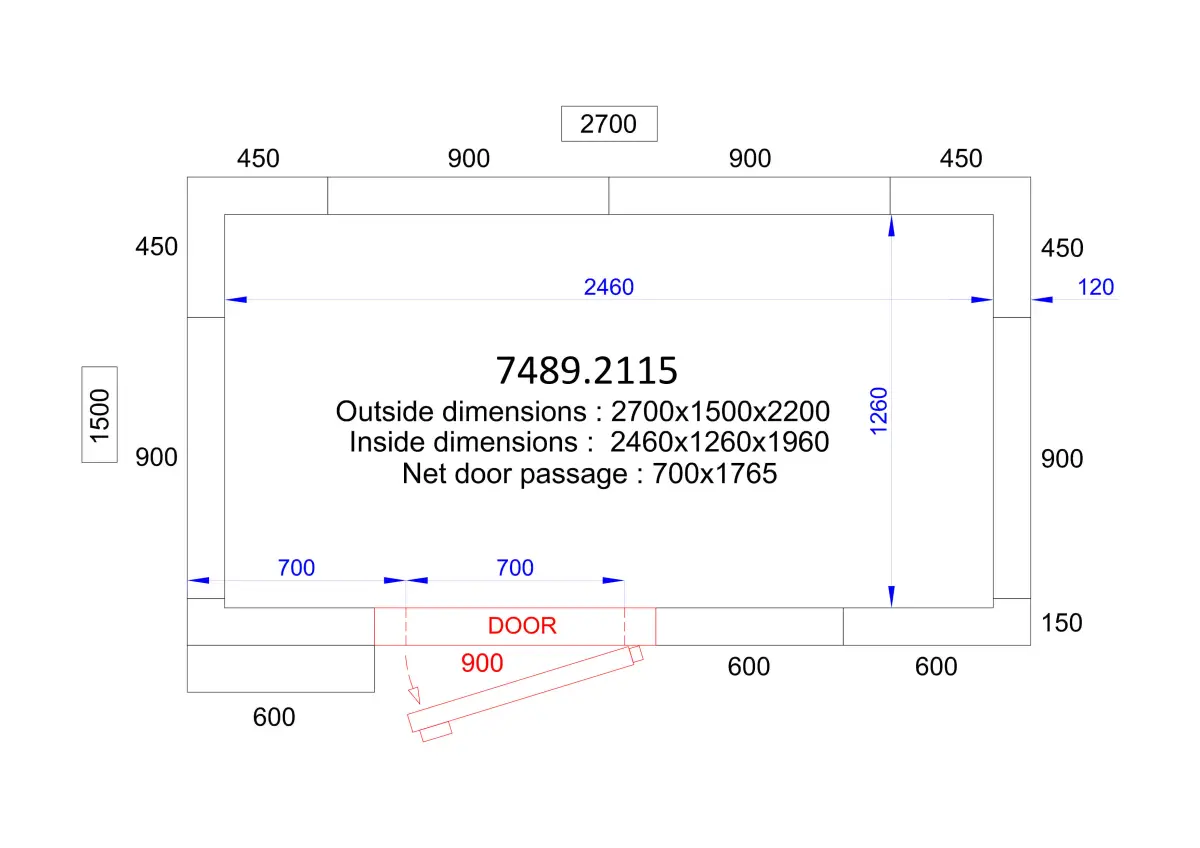 PROLINE COLDROOM 270X150X220CM