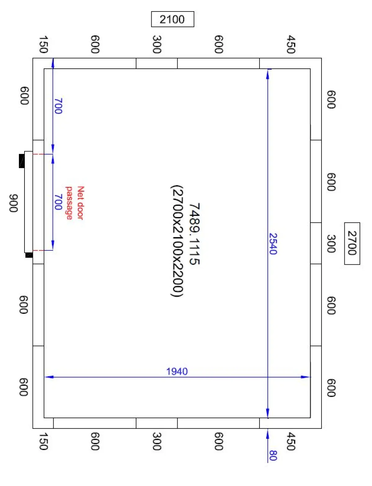 PROLINE COLDROOM - 270X210X220CM