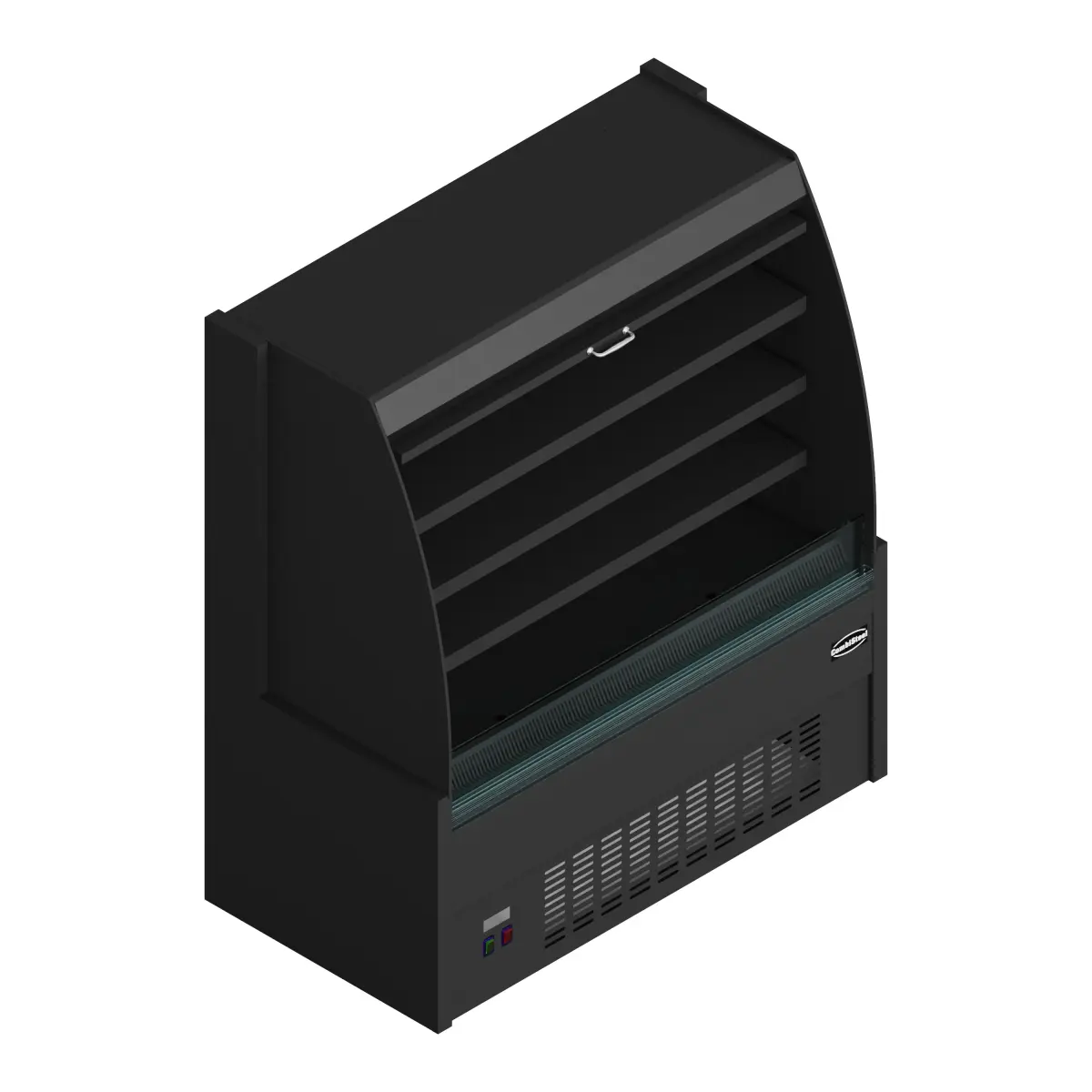 COMBISTEEL BLACK MULTIDECK WITH OPEN FRONT + NIGHT COVER + LED LIGTHS 100X66X150