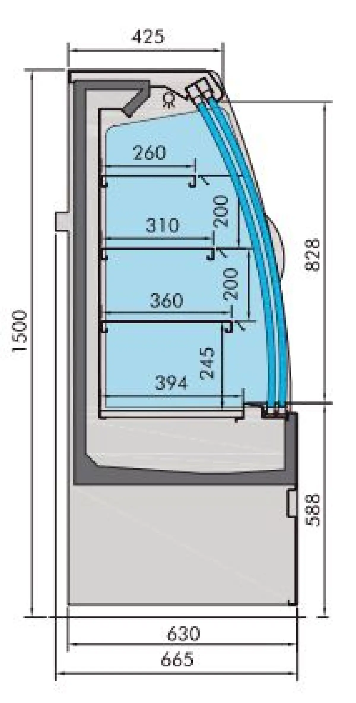 COLD DISPLAY NOAH WITH SLIDING DOORS 1.3