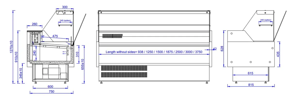COMBISTEEL COLD DISPLAY OSCAR 200CM
