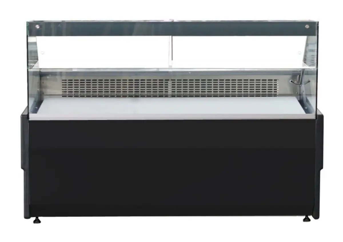 COMBISTEEL WESLEY REFRIGERATED MEAT COUNTER + BOTTOM STORAGE - 130X90X120CM - BLACK FINISH