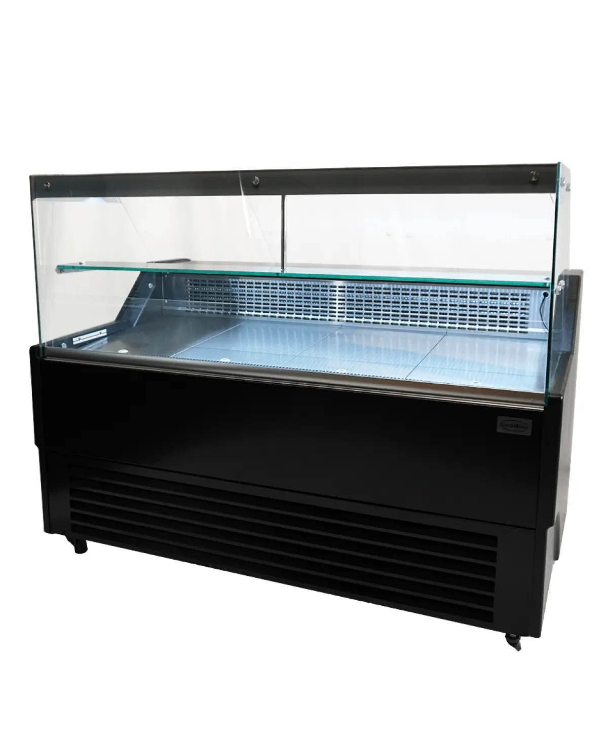 COMBISTEEL WESLEY REFRIGERATED MEAT COUNTER + BOTTOM STORAGE - 159X90X120CM - BLACK FINISH
