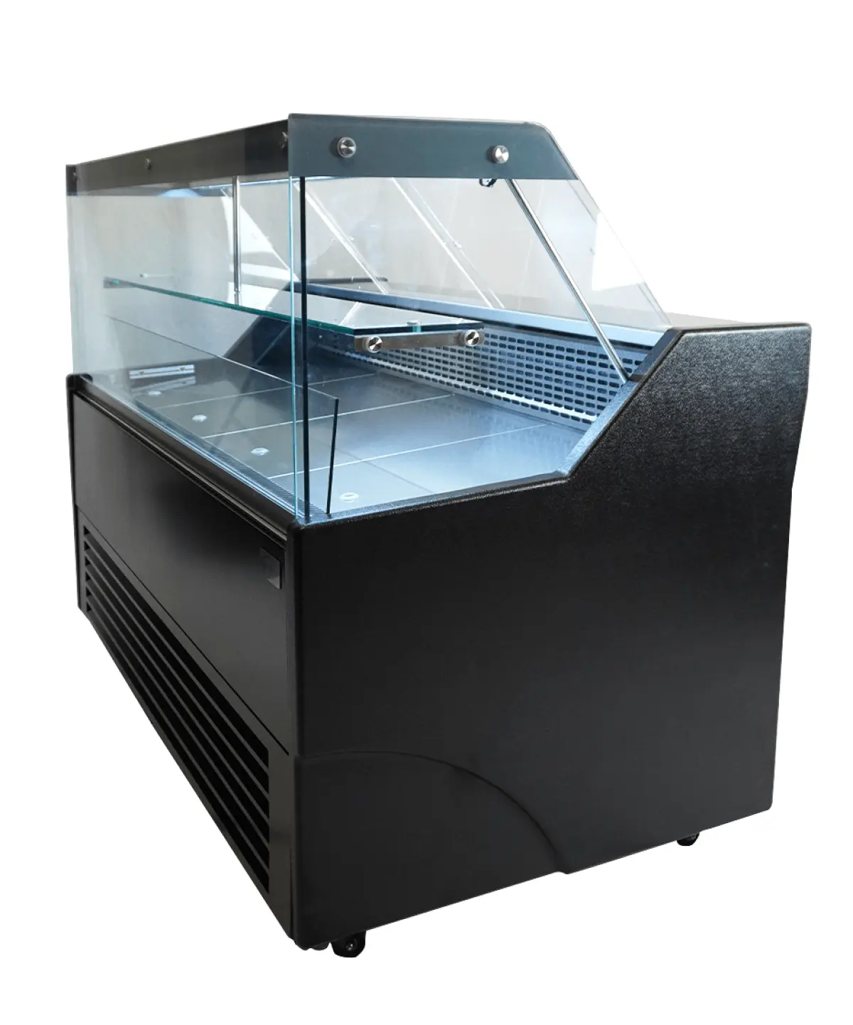 COMBISTEEL WESLEY REFRIGERATED MEAT COUNTER + BOTTOM STORAGE - 159X90X120CM - BLACK FINISH