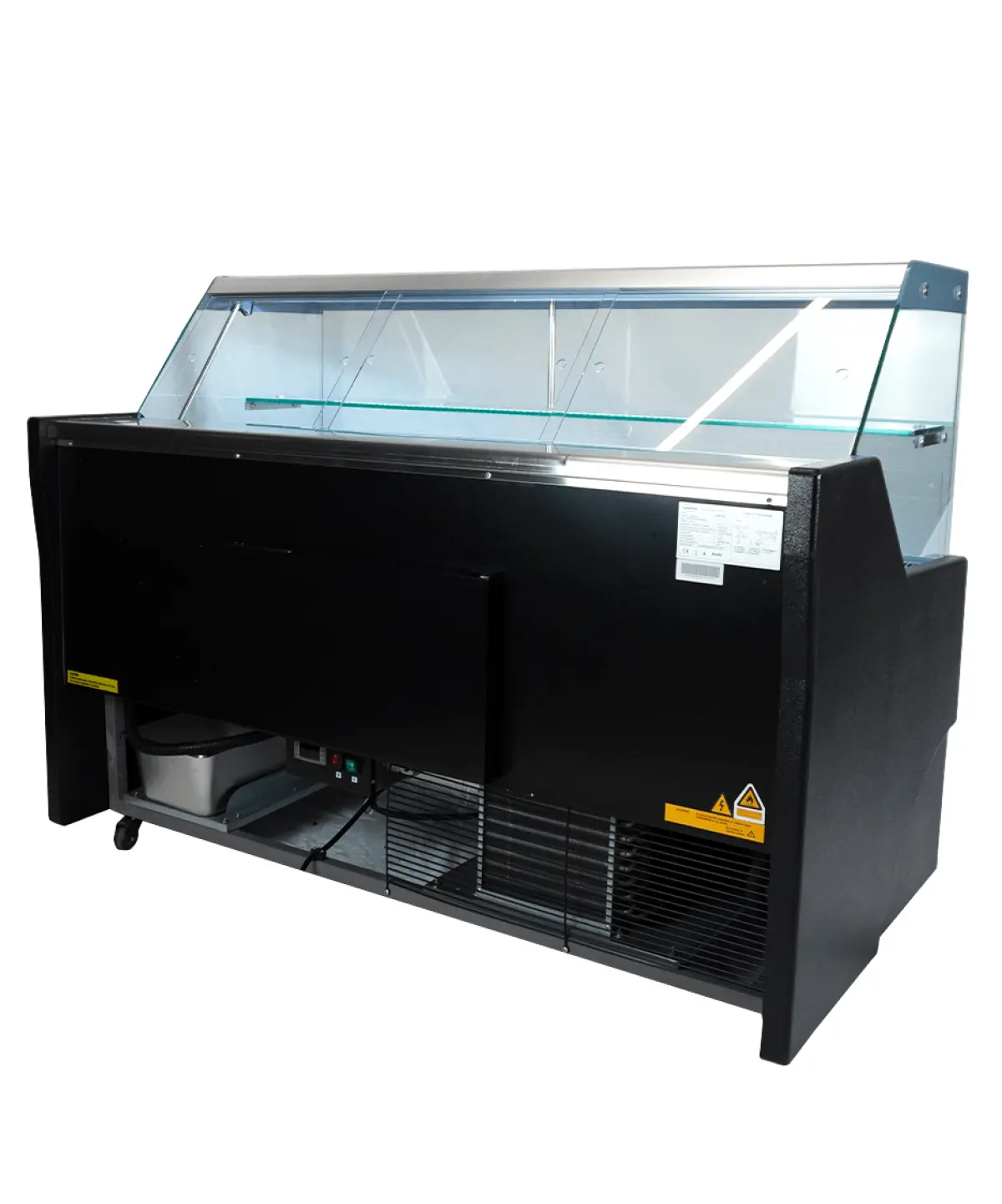 COMBISTEEL WESLEY REFRIGERATED MEAT COUNTER + BOTTOM STORAGE - 159X90X120CM - BLACK FINISH