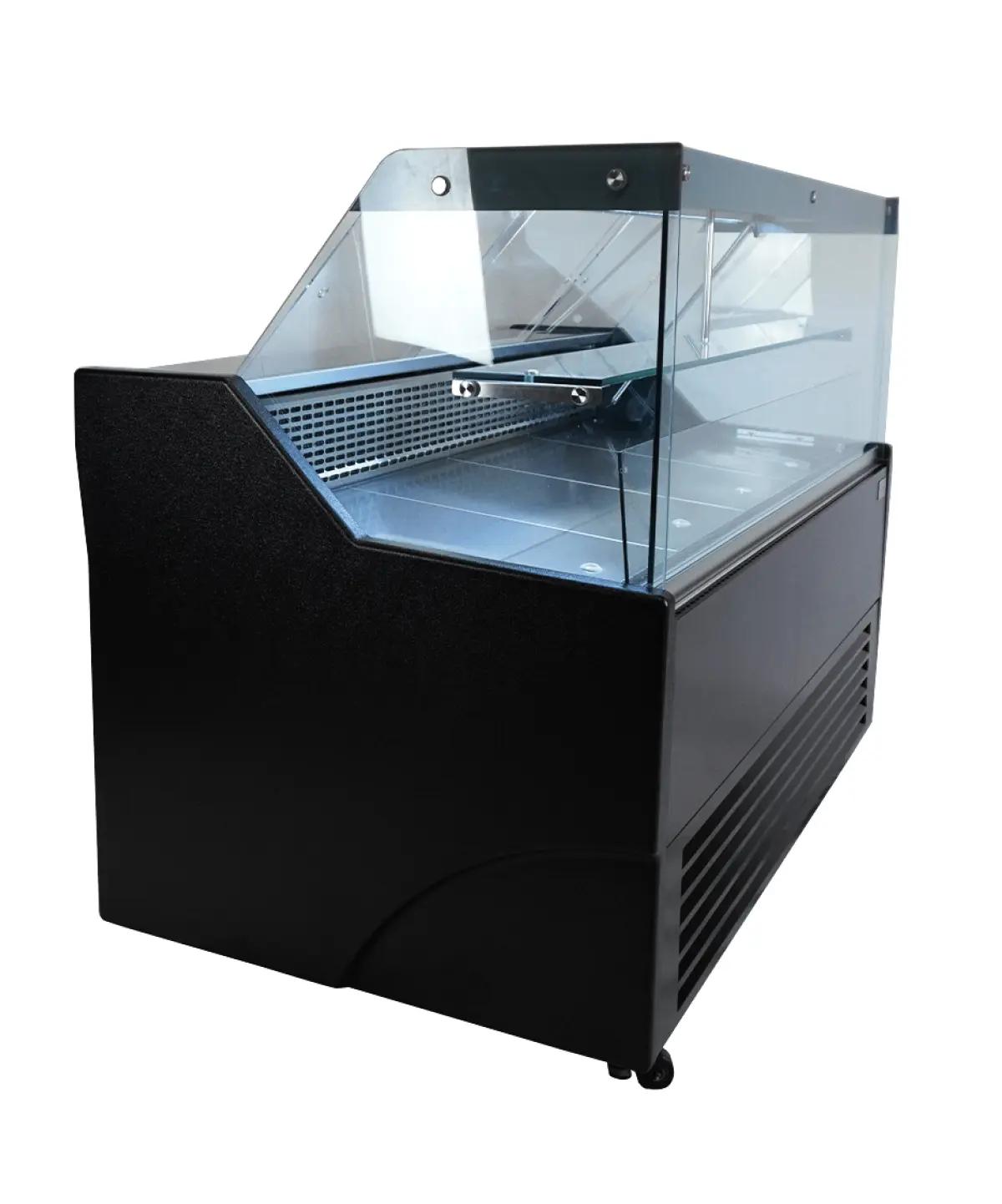COMBISTEEL WESLEY REFRIGERATED MEAT COUNTER + BOTTOM STORAGE - 159X90X120CM - BLACK FINISH