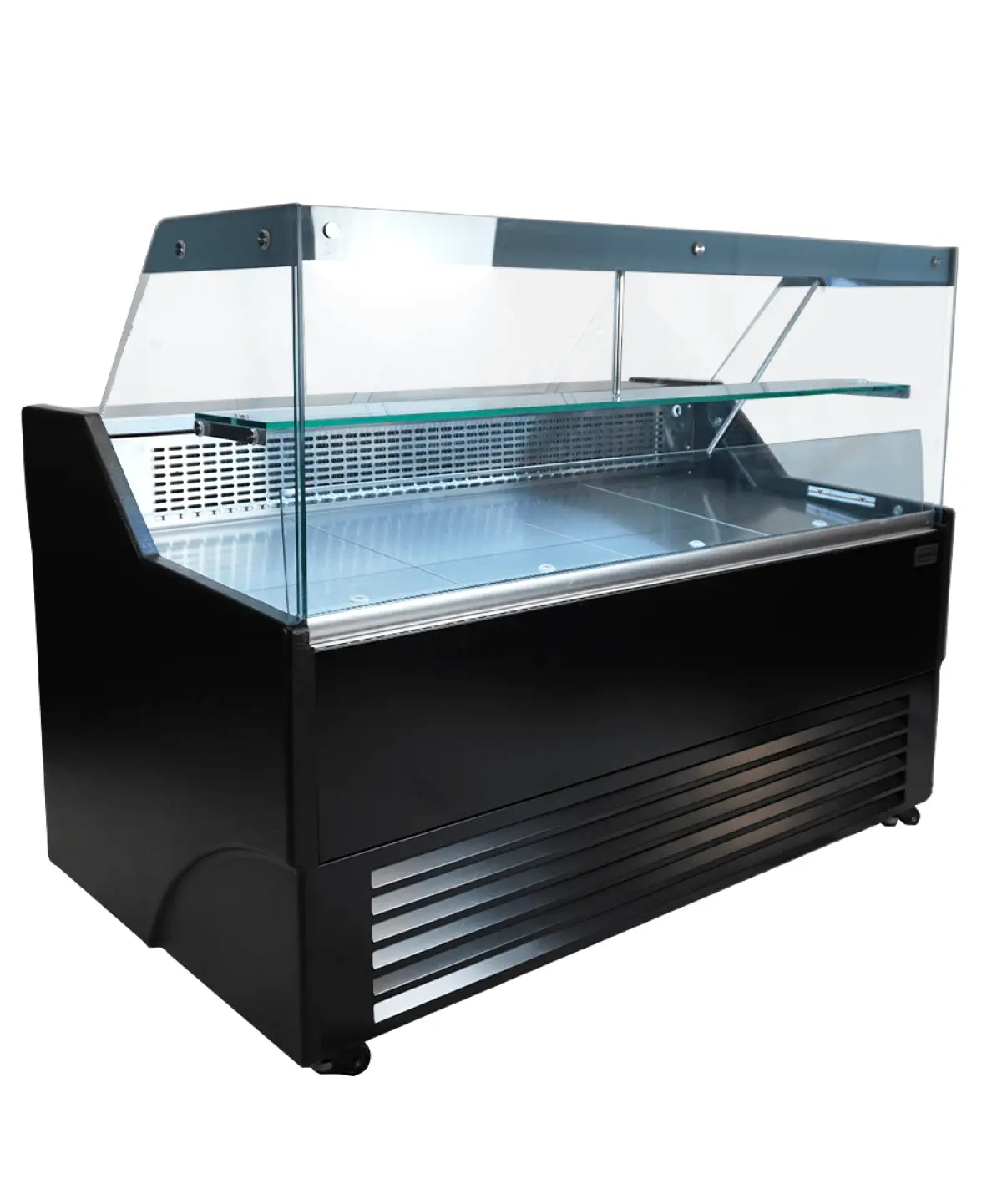 COMBISTEEL WESLEY REFRIGERATED MEAT COUNTER + BOTTOM STORAGE - 159X90X120CM - BLACK FINISH
