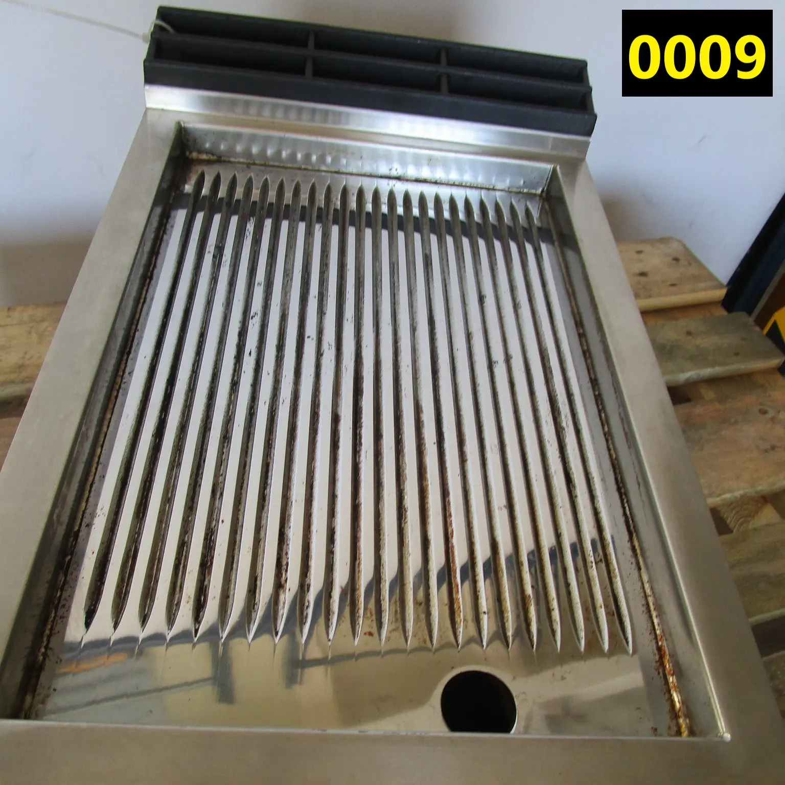 Electric griddle, top version, ribbed chromed plate - SECOND-HAND