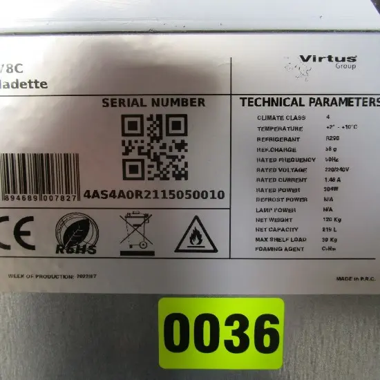 Pizza counter with 3 doors GN 1/1, 8x GN 1/6 h=150 mm, 0°/+8°C - DAMAGED