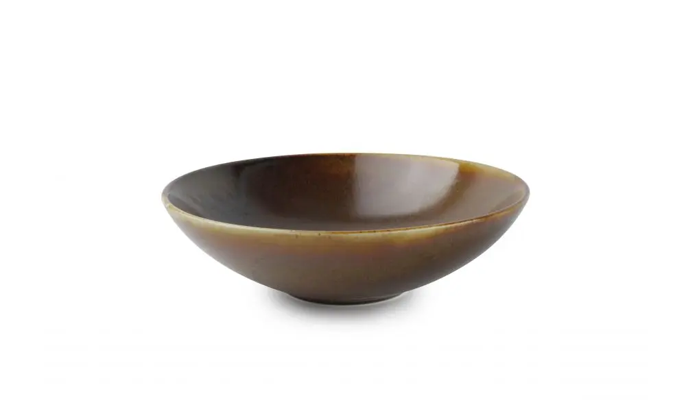 Deep plate 20,5xH6cm brown Escura