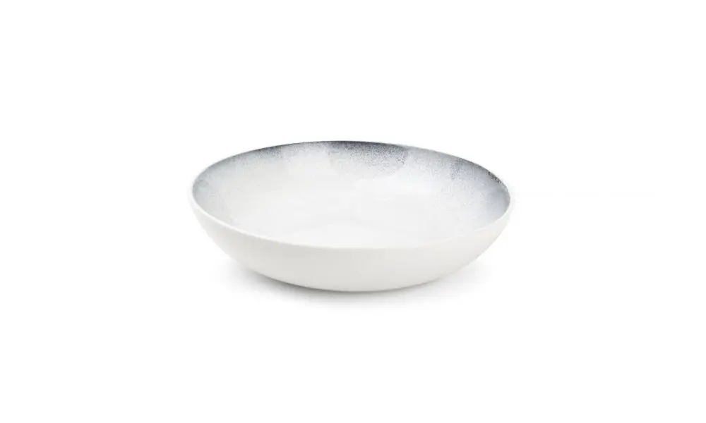 Deep plate 25xH6cm black speckled Dusk