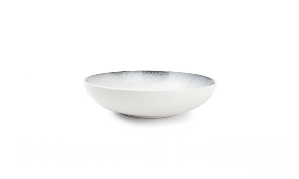 Deep plate 25xH6cm black speckled Dusk
